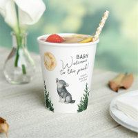 Baby Shower au Loup Aquarelle