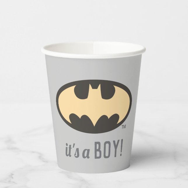 Gobelets En Papier Baby shower Batman Super Hero (Gauche)