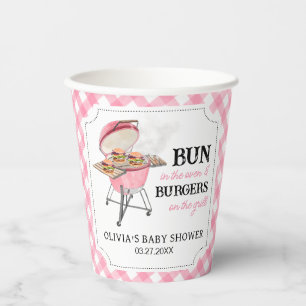 Gobelets En Papier Baby shower BBQ Burger Rose