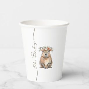 Gobelets En Papier Baby Shower Capybara • Oh Baby Wildflower