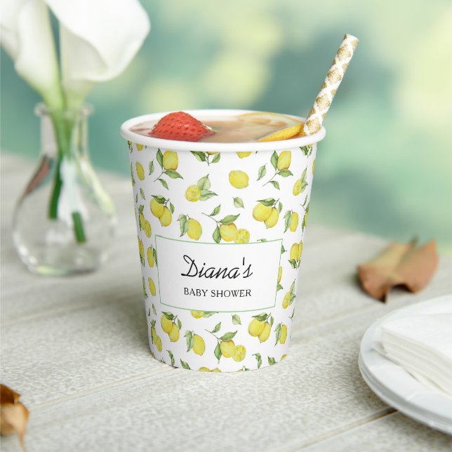 Gobelets En Papier Baby Shower Citrons d'Été (Insitu)