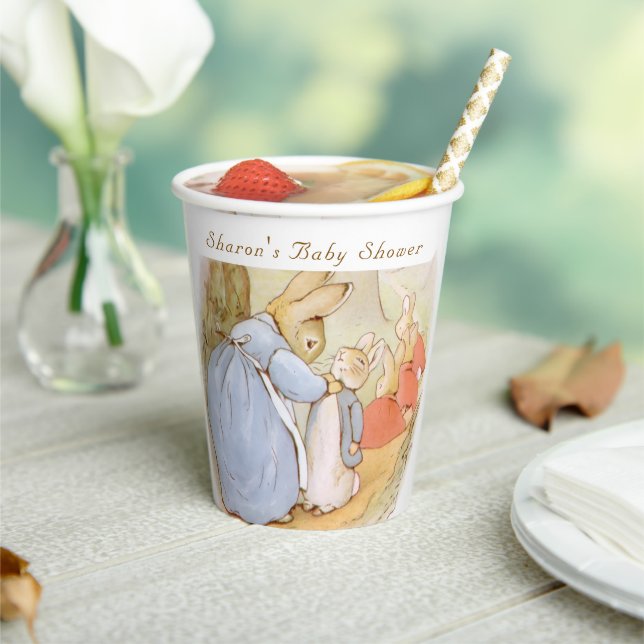 Gobelets En Papier Baby Shower Classique de Pierre Lapin (Insitu)