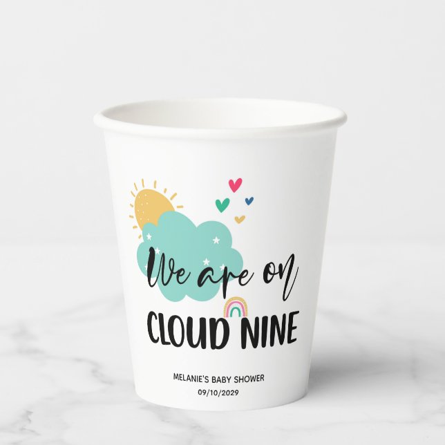 Gobelets En Papier Baby Shower Cloud Nine  (Recto)