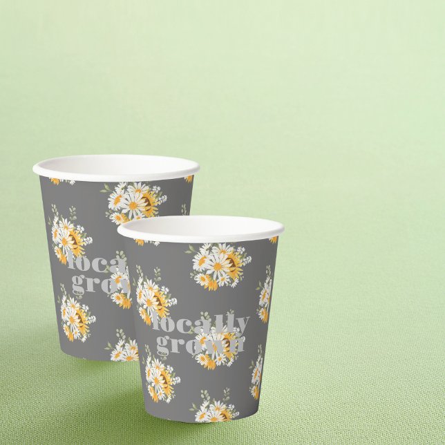 Gobelets En Papier Baby shower cultivé localement | Colorblock GRAY (Créateur téléchargé)