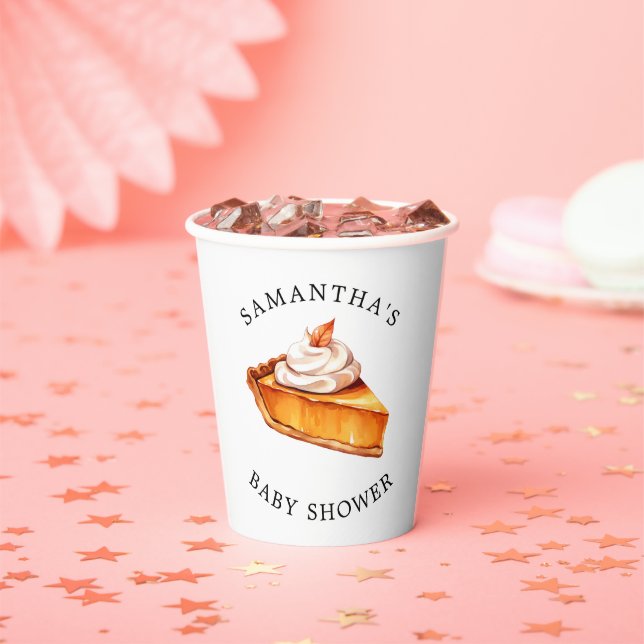 Gobelets En Papier Baby shower d'automne du Citrouille Cutie Pie (Insitu)