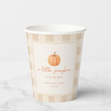 Baby Shower d'automne minimal Gingham "Petite Citr