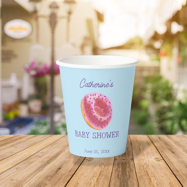 Gobelets En Papier Baby shower de beigne (Créateur téléchargé)