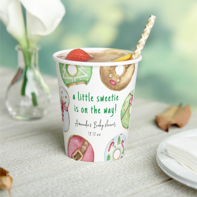 Gobelets En Papier Baby shower de biscuits et beignets de Noël (Insitu)