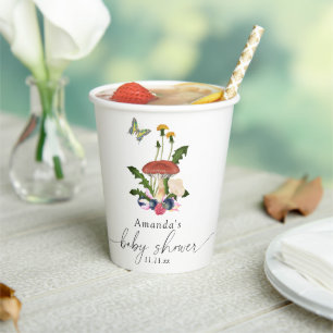 Gobelets En Papier Baby shower de champignons