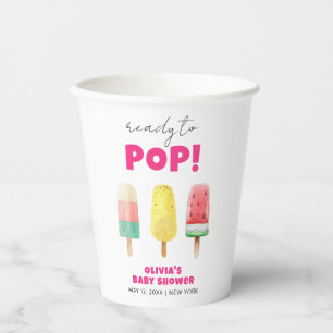 Gobelets En Papier Baby shower de crème glacée Popcicle été moderne
