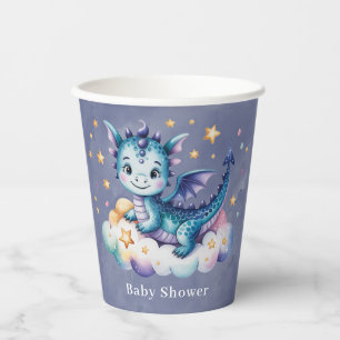 Gobelets En Papier Baby shower de garçon Little Star Dragon