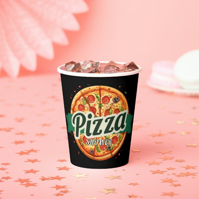 Gobelets En Papier Baby shower de la Pizza moderne (Insitu)