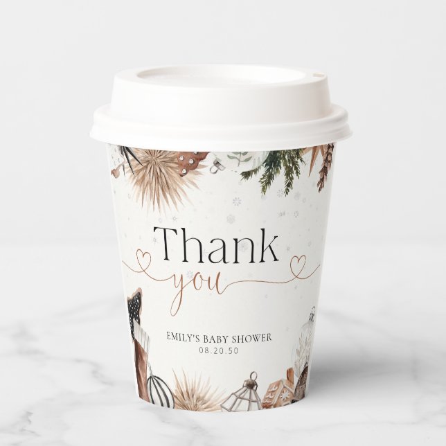 Gobelets En Papier Baby shower de Noël cosy tasse de papier (Recto)