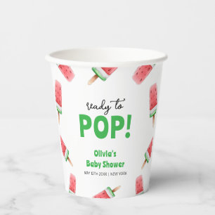 Gobelets En Papier Baby shower de Popcicule de crème glacée Watermelo