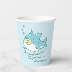 Gobelets En Papier Baby shower de requin mignon Kawaii