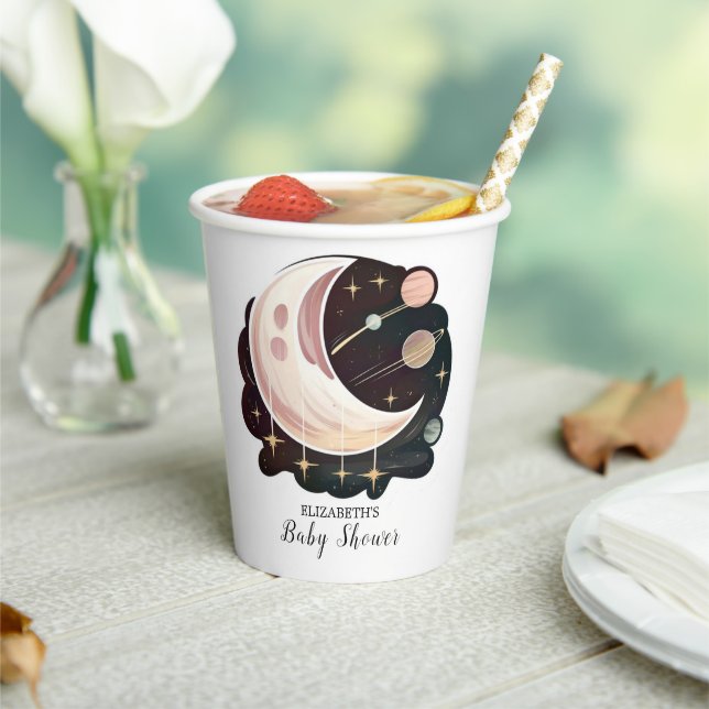 Gobelets En Papier Baby shower des étoiles Whimsical coloré (Insitu)