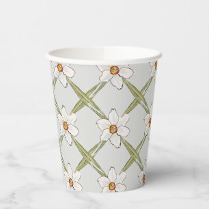 Gobelets En Papier Baby shower des fleurs de jonquilles de printemps