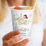 Gobelets En Papier Baby shower d'hiver père Noël Baby Christmas<br><div class="desc">Père Noël Baby Christmas Winter Baby shower tasses en papier</div>