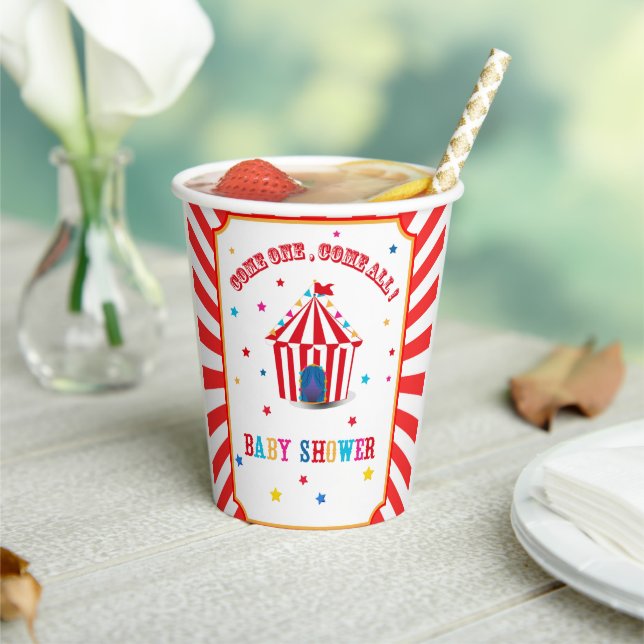 Gobelets En Papier Baby shower du Carnaval de cirque (Insitu)
