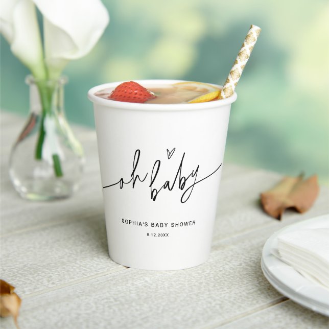 Gobelets En Papier Baby shower EVERLEIGH Oh Baby (Insitu)