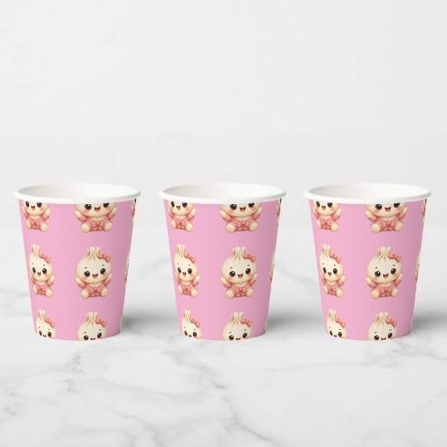 Gobelets En Papier Baby shower Fille Bao (Multi)