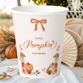 Gobelets En Papier Baby shower floral de Little Citrouille Fall