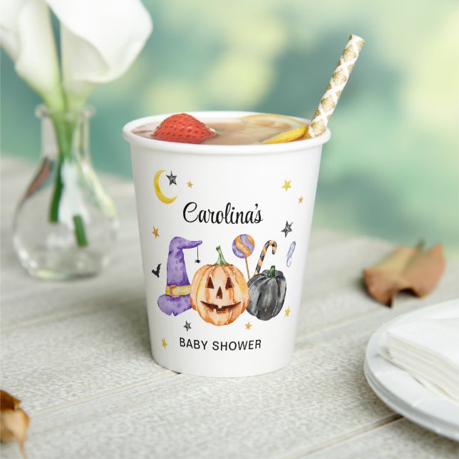 Gobelets En Papier Baby Shower Halloween (Insitu)