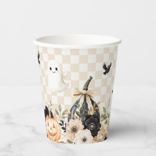 Gobelets En Papier Baby Shower Halloween Fantôme Mignon Bohème