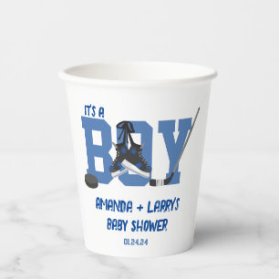 Gobelets En Papier Baby Shower Hockey sur Glace