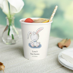 Gobelets En Papier Baby shower lapin mignon