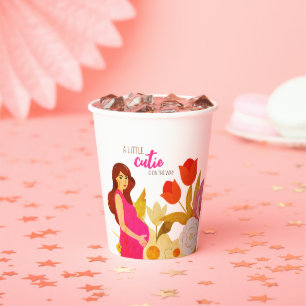 Gobelets En Papier Baby shower maman enceinte