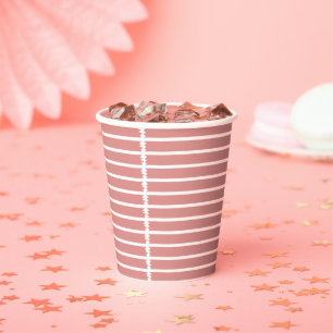 Gobelets En Papier Baby shower minimaliste de cabot rose