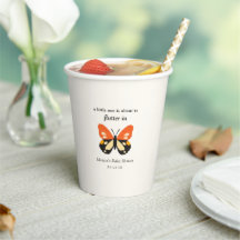 Baby Shower Papillon Minimaliste Moderne