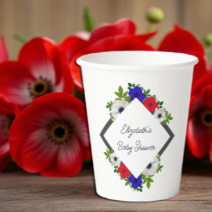Gobelets En Papier Baby shower Patriotique Panda Anemone