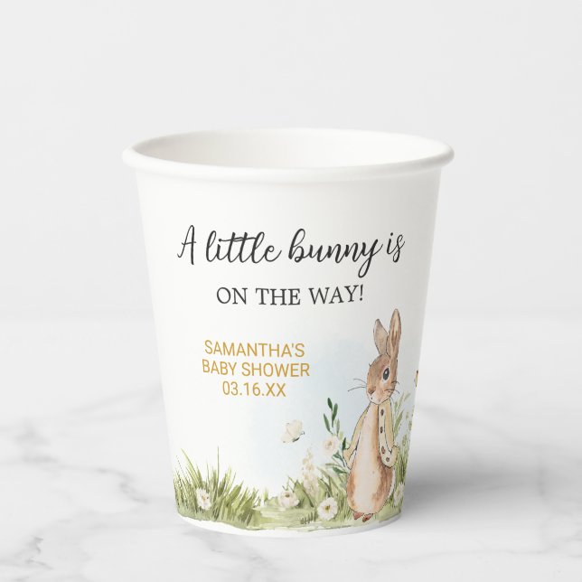 Gobelets En Papier Baby shower Peter Rabbit (Recto)