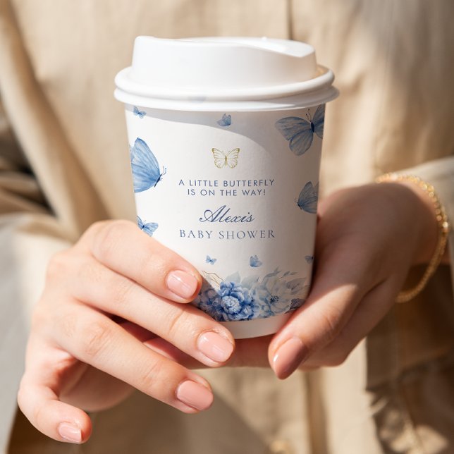 Gobelets En Papier Baby shower petit papillon (Créateur téléchargé)
