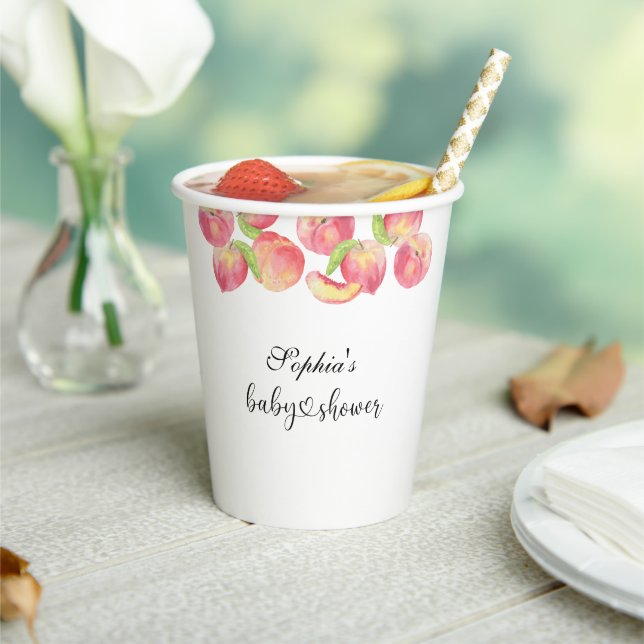 Gobelets En Papier Baby shower petit pêche  (Insitu)