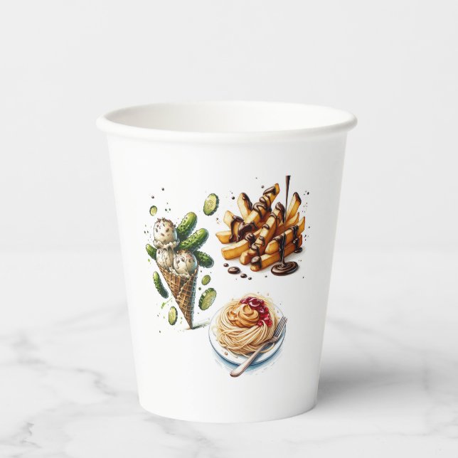 Gobelets En Papier Baby Shower pour Envies Bizarres de Crème Glacée e (Recto)