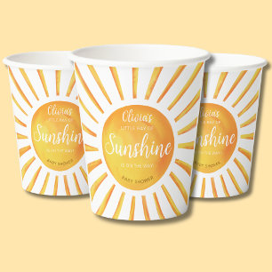 Gobelets En Papier Baby Shower Rayon de Soleil