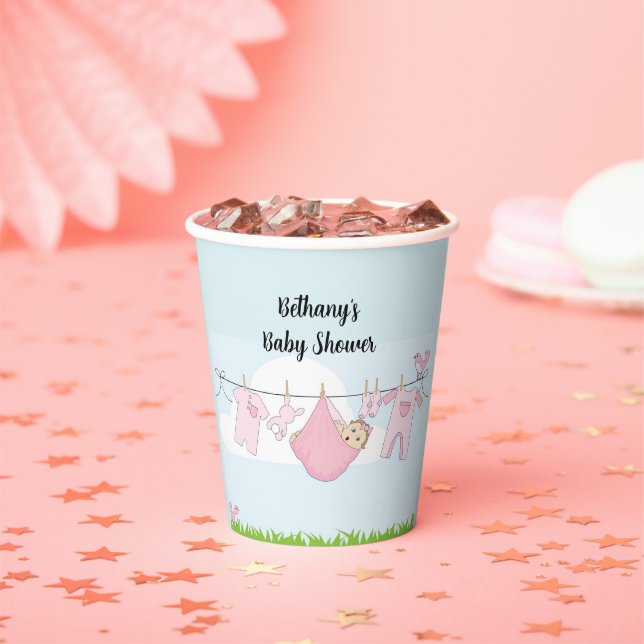 Gobelets En Papier Baby shower Reveillez les tasses de papier de la p (Insitu)