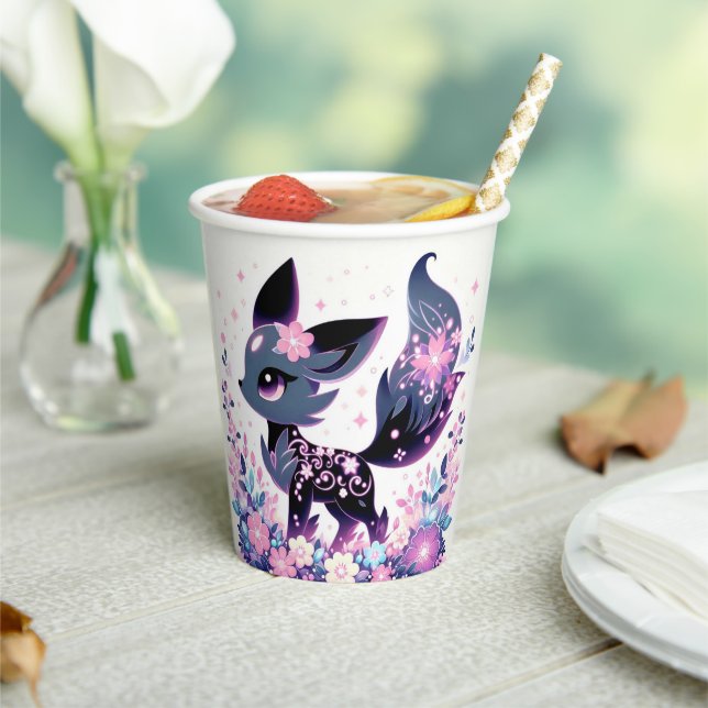 Gobelets En Papier Baby shower Sweet Enchanted Fox (Insitu)