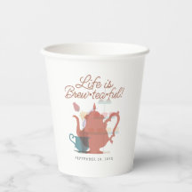 Baby shower Tea Party Cute Minimaliste Boho Neutra