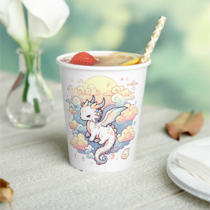 Gobelets En Papier Baby shower Whimsical Dragon