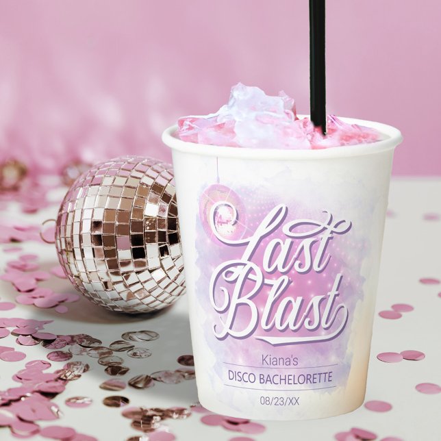 Gobelets En Papier Bachelorette rétro Dernier Blast Disco ID928 (Créateur téléchargé)