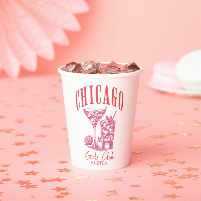 Gobelets En Papier bachelorette rose chicago (Insitu)