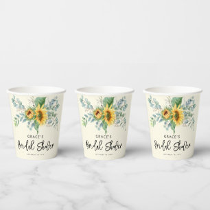 Gobelets En Papier Baigne de soleil rustique Eucalyptus verdure Showe