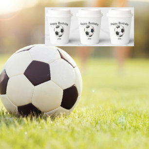 Gobelets En Papier Balle de Football Custom Anniversaire