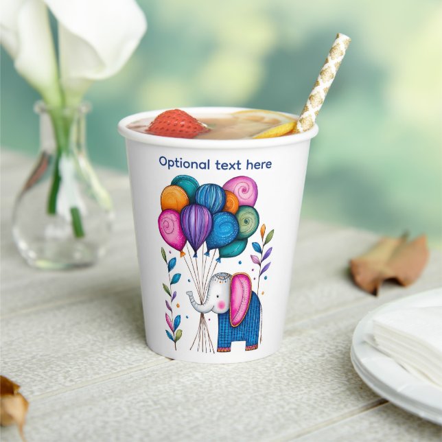 GOBELETS EN PAPIER BALLETTES D'ÉLÉPHANT FANTAISISTE (Insitu)