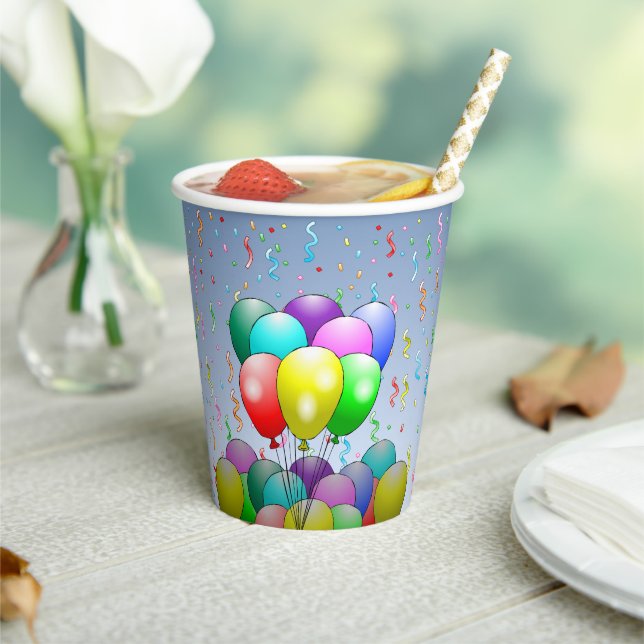 Gobelets En Papier Ballons d'anniversaire tasse de papier (Insitu)