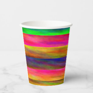Gobelets En Papier bandes colorées